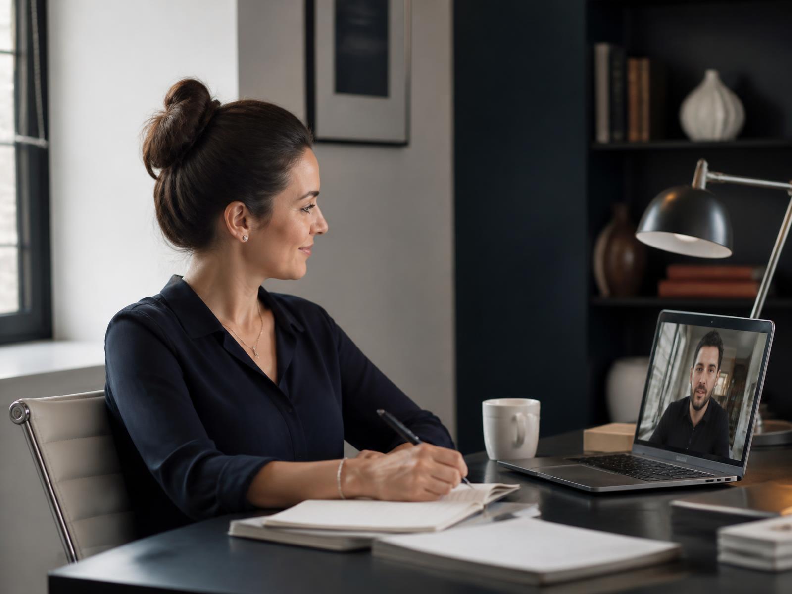A capable professional reviewing work and keeping business operations moving